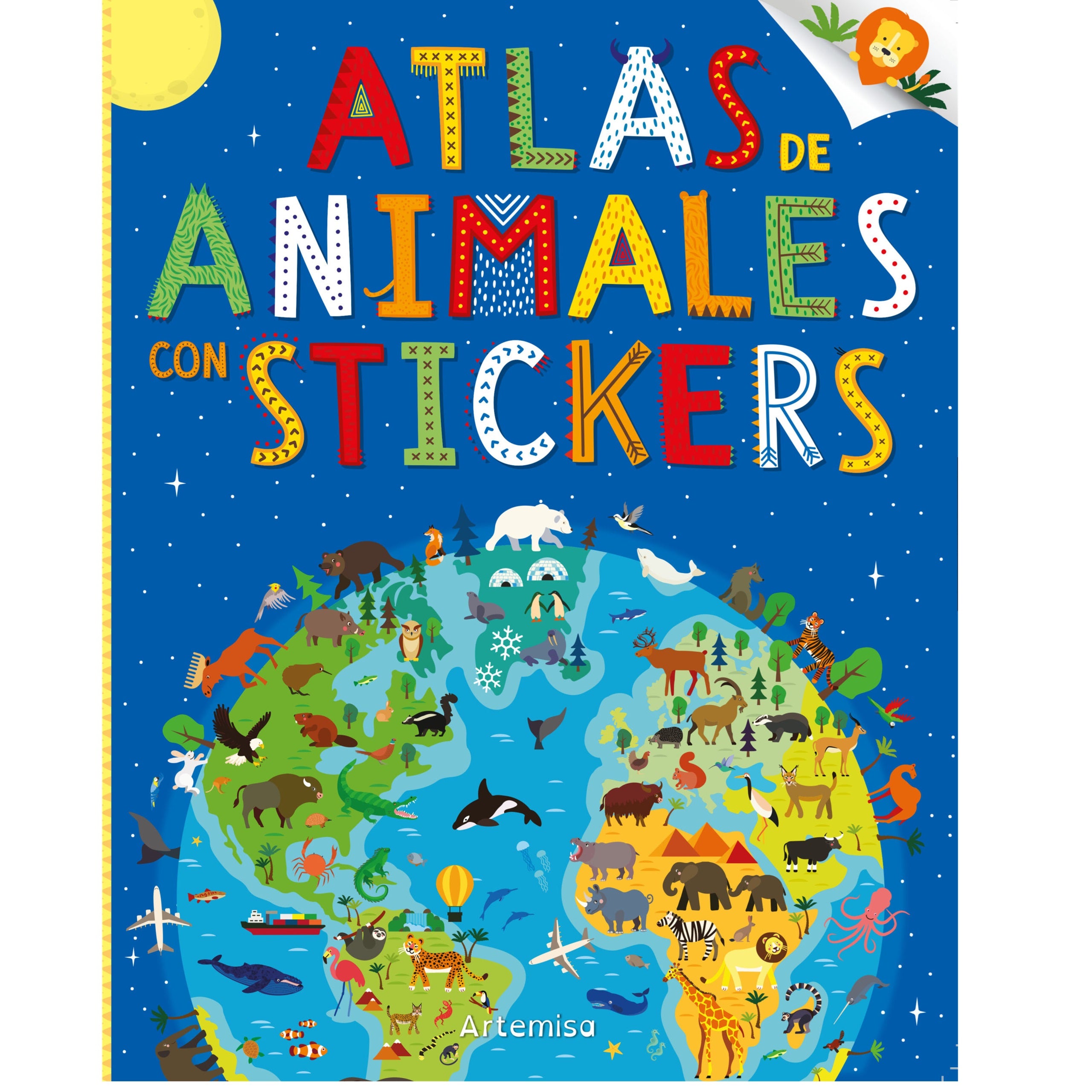 Atlas de animales con stickers Atlas de animales con stickers